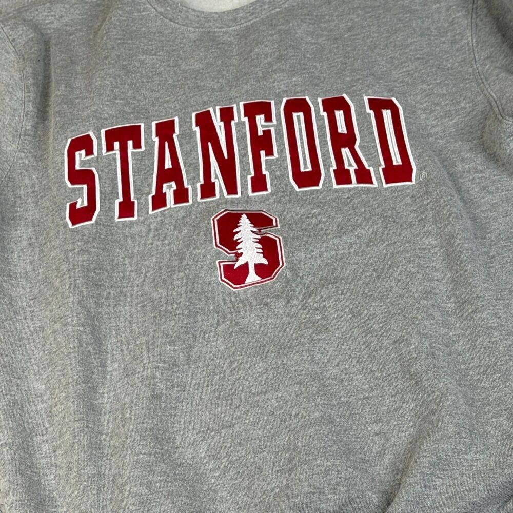 STANFORD University Sweatshirt Men Small Gray Crewneck Stitched Sweater Pullover